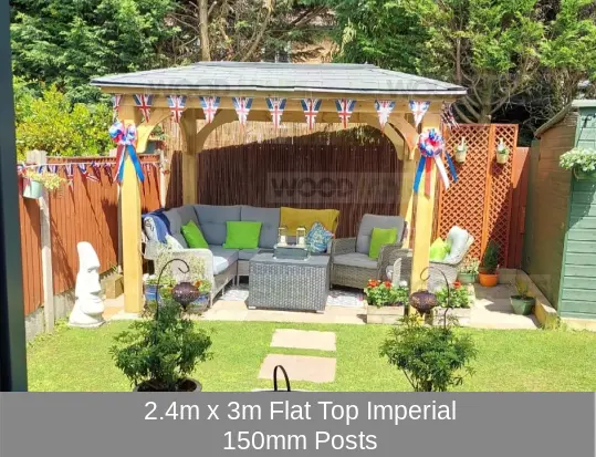 2m x 3m Flat Top Imperial Gazebo (2.34m x 3.34m Overall)