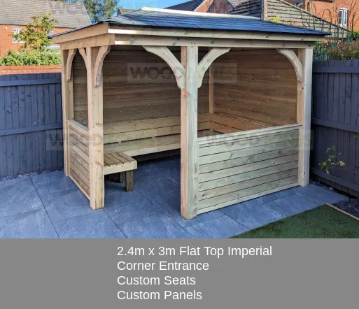 2.4m x 3m Flat Top Imperial Gazebo (2.74m x 3.34m Overall)