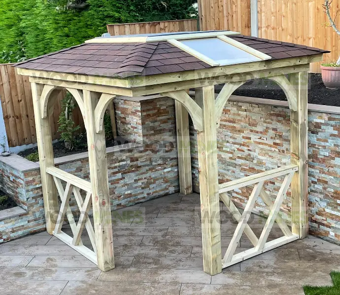 2.7m x2.7m Flat Top Imperial Gazebo (3.04m x 3.04m Overall)