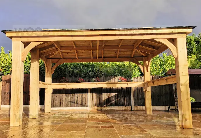 3m x 4m Flat Top Imperial Gazebo (3.35m x 4.35m Overall)