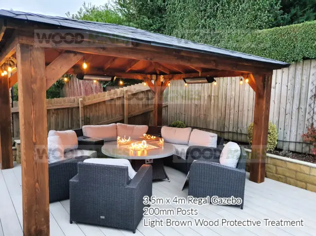 3.5m x 4m Regal Gazebo (3.84m x 4.34m Overall)