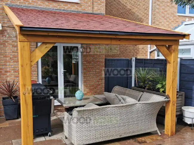 4m x 3m Lean To Pergola Canopy
