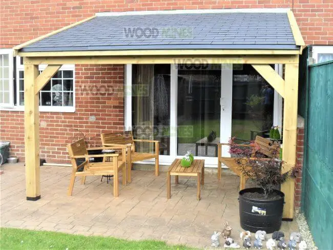 4m x 2.4m Lean To Pergola Canopy