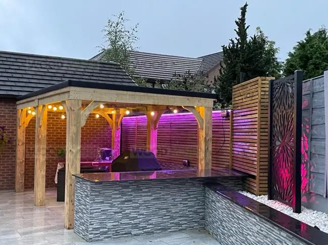3m x 6m Pent Roof Gazebo
