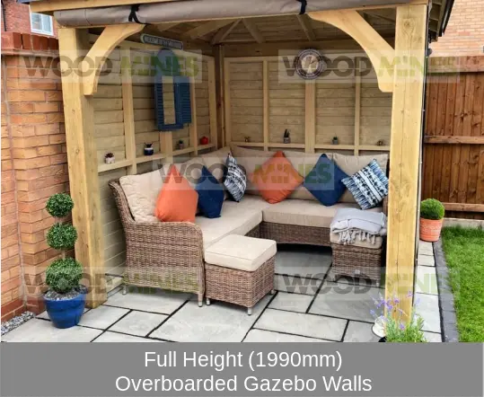 3.8m x 4.5m Gazebo Walls-Over boarded