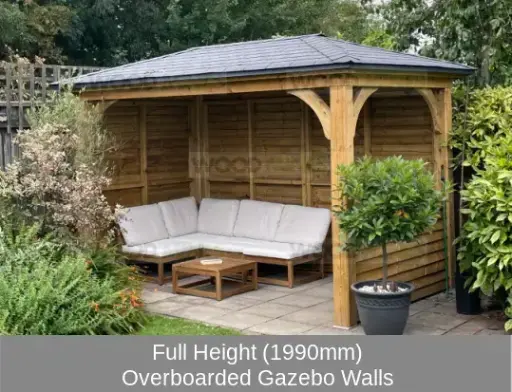 3.3m x 5.5m Gazebo Walls-Over boarded