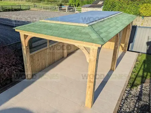 4m x 6m Flat Top Imperial Gazebo (4.35m x 6.35m Overall) 200mm Posts, 6x3 Frame