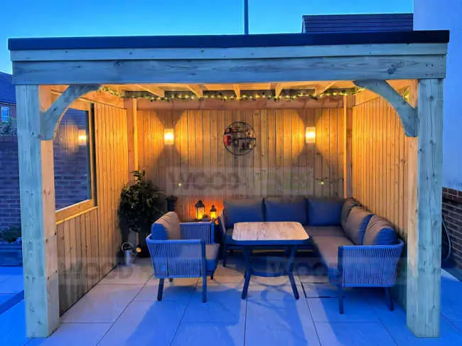 2.4m x 2.4m Pent Roof Gazebo